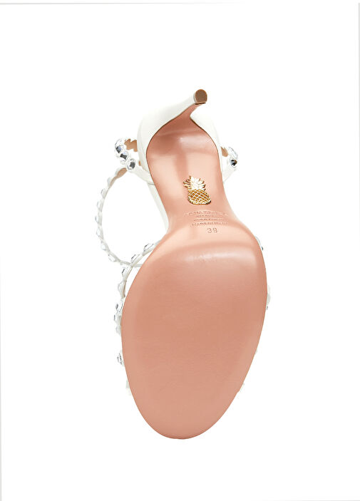 Beyaz Kadın Deri Sandalet - Görsel 6