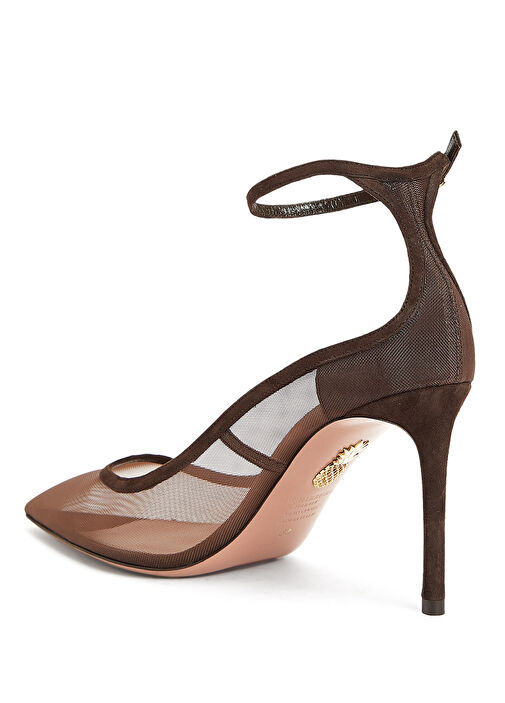 Love Koyu Kahverengi Topuklu Ayakkabı - Görsel 4