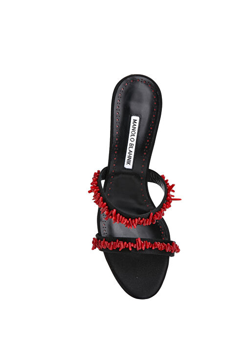 Siyah Kırmızı Kadın Terlik - Görsel 5