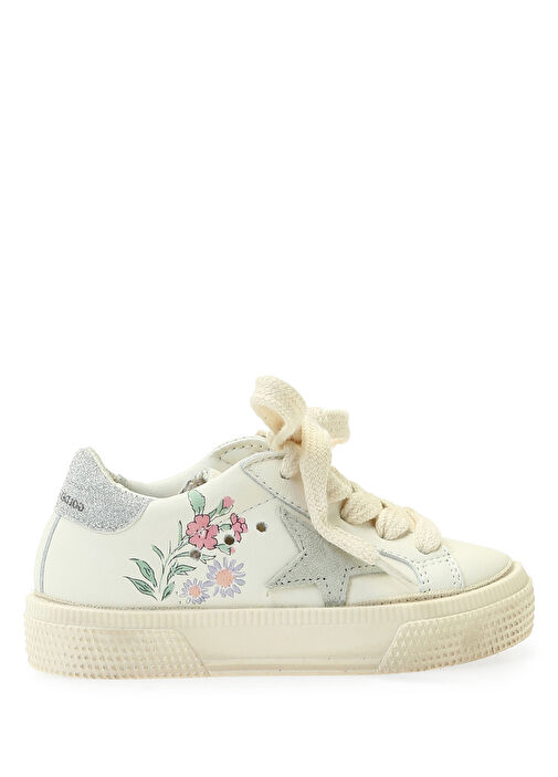 Beyaz Bebek Deri Sneaker - Görsel 2