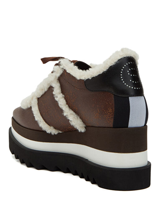 Koyu Kahverengi Kadın Sneaker - Görsel 4