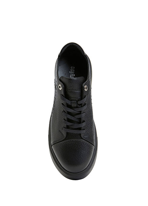 Siyah Kadın Deri Sneaker - Görsel 5