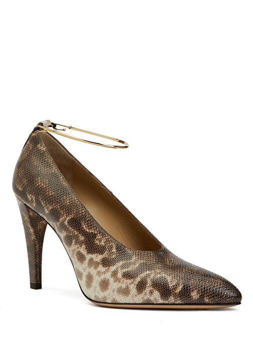 Filo Bej Topuklu Ayakkabı - Görsel 3