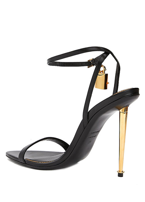 Siyah Kadın Deri Sandalet - Görsel 4