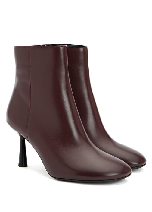 Bordo Kadın Deri Bot - Görsel 3