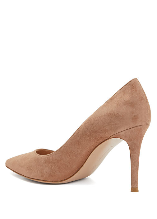 Gianvito 85 Bej Süet Stiletto - Görsel 4