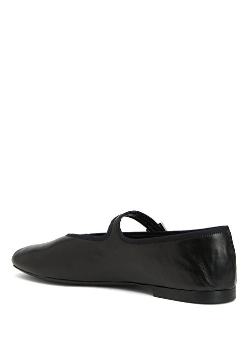 Boheme Siyah Deri Babet - Görsel 4