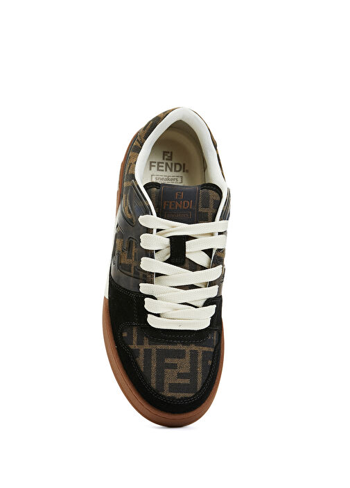 Siyah Kahve Kadın Deri Sneaker - Görsel 5