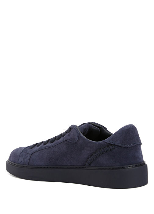 Lacivert Erkek Deri Sneaker - Görsel 4