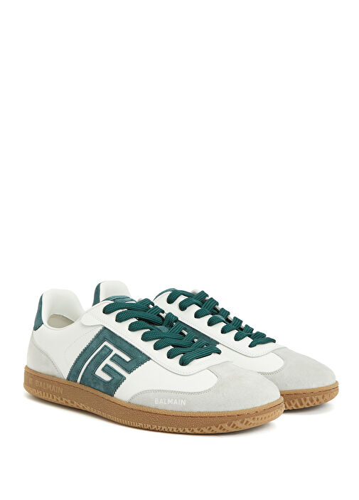 Swan Beyaz Yeşil Erkek Deri Sneaker - Görsel 3