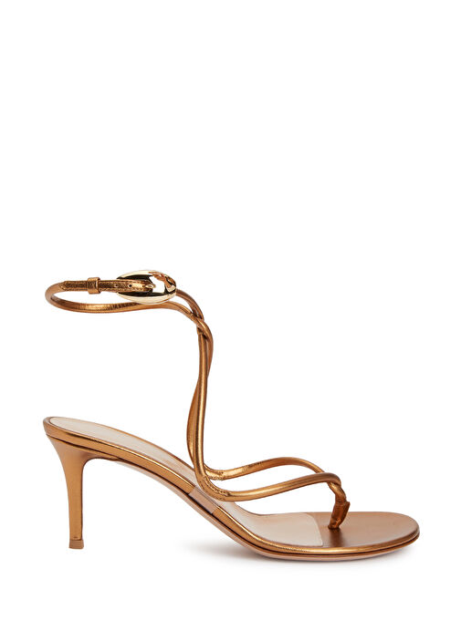 Mamba Bronz Kadın Deri Sandalet - Görsel 2