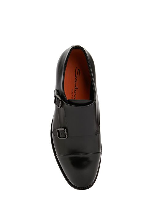 Justin Siyah Erkek Deri Ayakkabı - Görsel 5