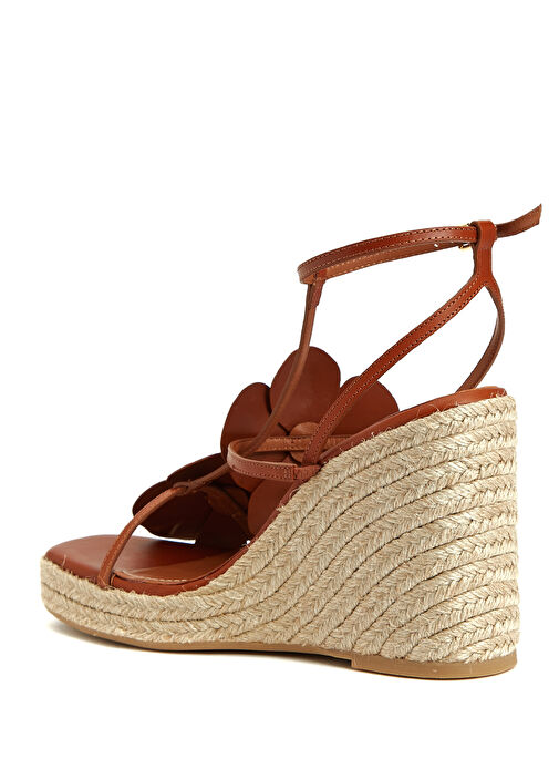 Orchid Wedge Taba Kadın Deri Sandalet - Görsel 4