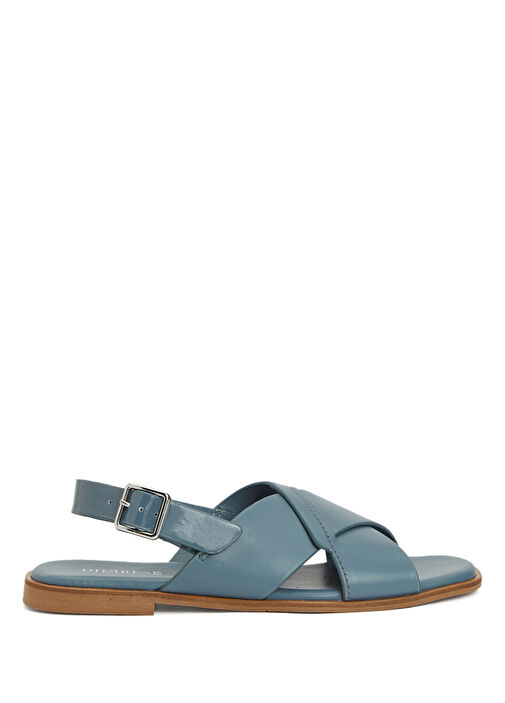 Mavi Kadın Deri Sandalet - Görsel 2