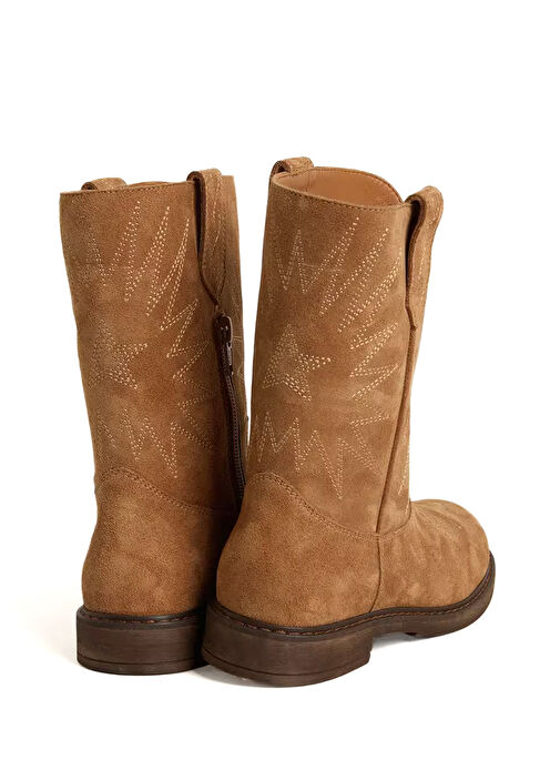 Açık Kahverengi Kız Çocuk Süet Bot - Görsel 5