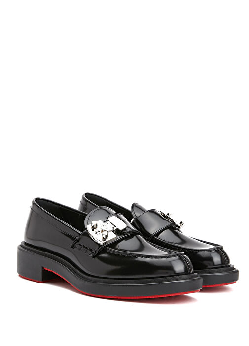 Siyah Kadın Deri Loafer - Görsel 3