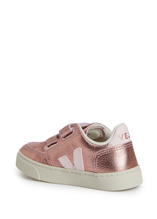 Small V-12 Chromefree Pembe Çocuk Deri Sneaker - Görsel 4