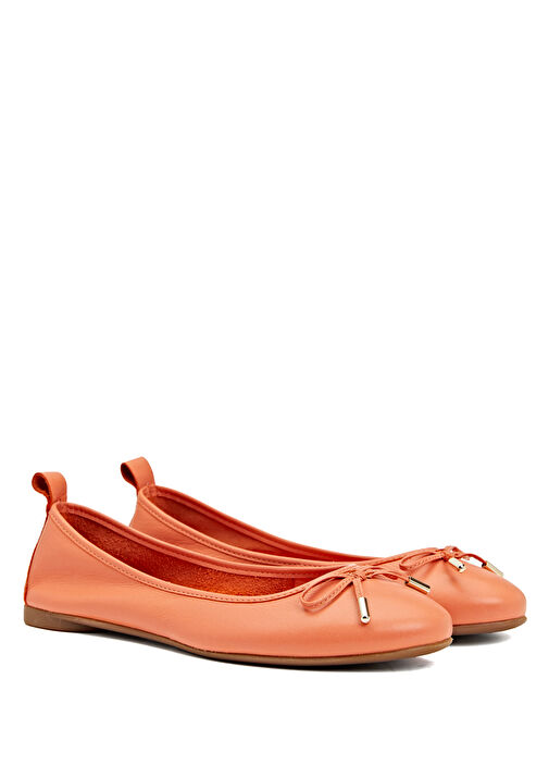 Turuncu Kadın Deri Babet - Görsel 3