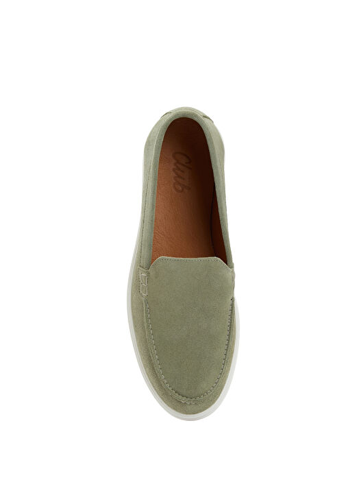 Yeşil Kadın Süet Loafer - Görsel 5