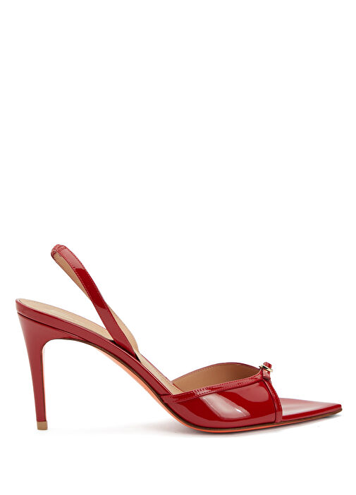 Kırmızı Kadın Rugan Deri Sandalet - Görsel 2