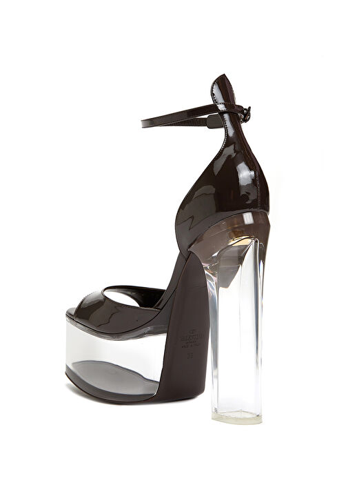 Kahverengi Kadın Deri Sandalet - Görsel 4