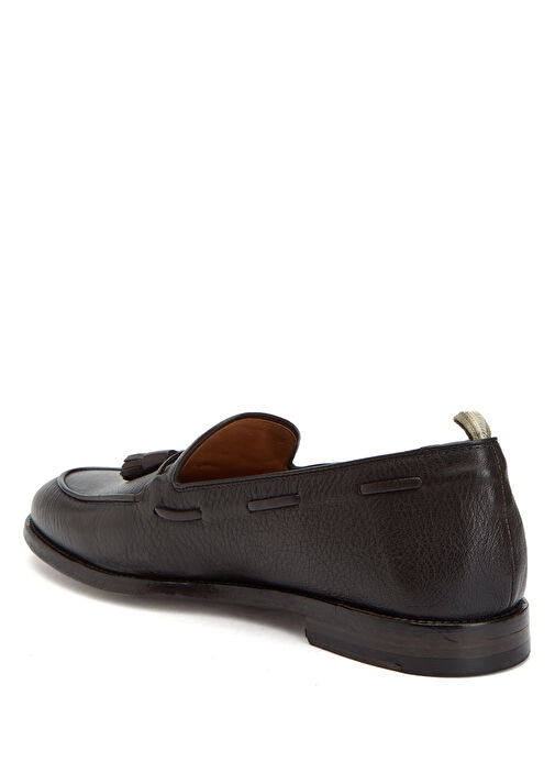 Koyu Kahverengi Erkek Deri Loafer - Görsel 4