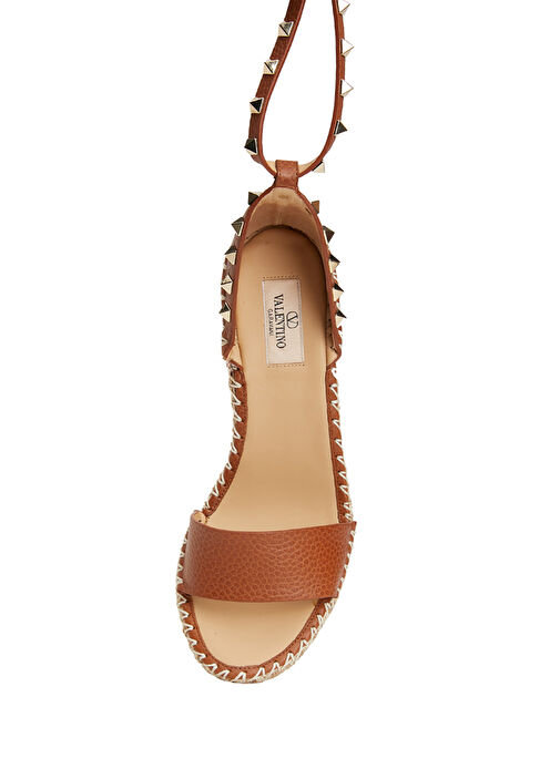 Kahverengi Kadın Deri Espadril - Görsel 5