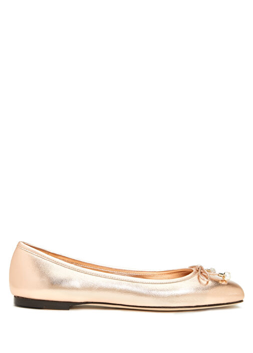 Elme Flat Gold Kadın Deri Babet - Görsel 2