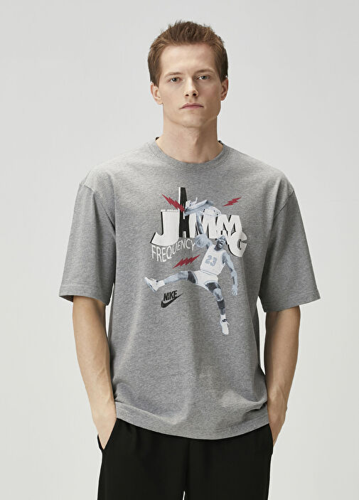 Nike - Jordan Brand Siyah Gri T-shirt - Siyah-Gri