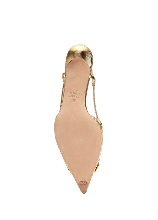 VLogo Silver Gold Topuklu Ayakkabı - Görsel 6