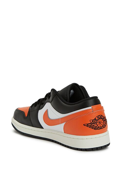 Air Jordan 1 Low Siyah Gri Erkek Deri Sneaker - Görsel 4