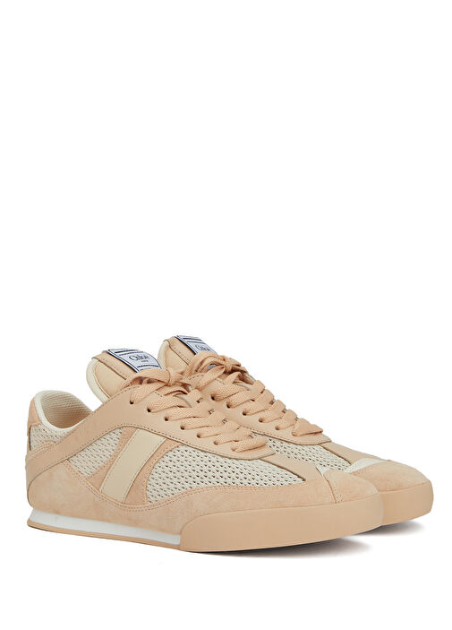 Açık Pembe Kadın Deri Sneaker - Görsel 3