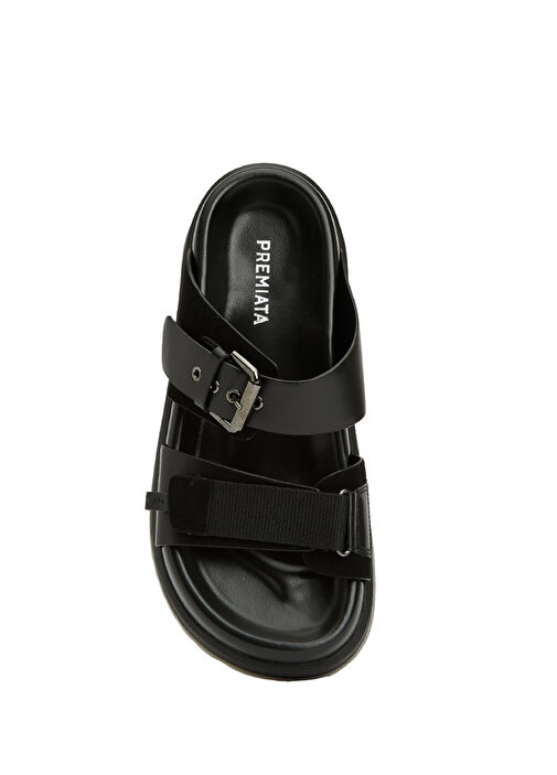 Lola Siyah Kadın Deri Terlik - Görsel 5