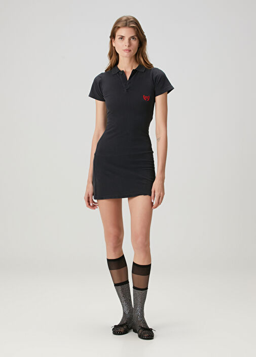 ワンピース BALENCIAGA LAYERED POLO MINI DRESS Balenciaga Polo-Collar Mini Dress in Blue | Lyst