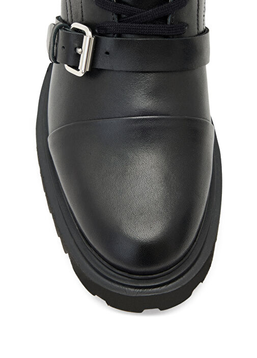 Tori Siyah Kemer Detaylı Deri Bot - Görsel 5