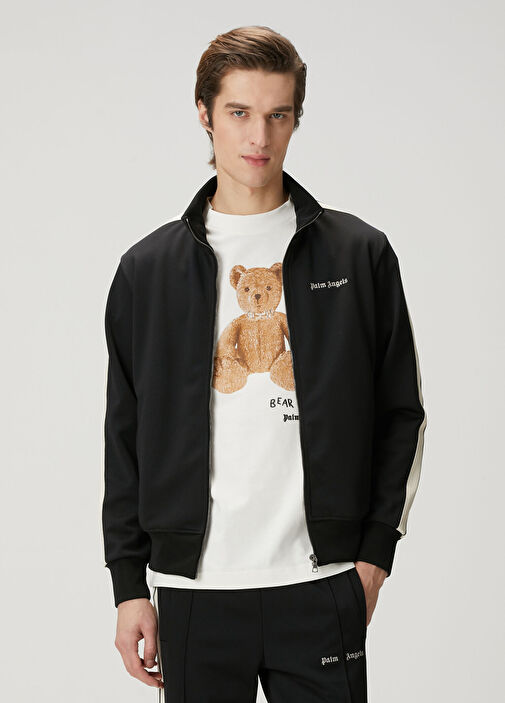 Palm Angels - Siyah Logo Detaylı Sweatshirt - Siyah
