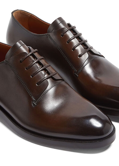 Koyu Kahverengi Erkek Deri Ayakkabı - Görsel 6