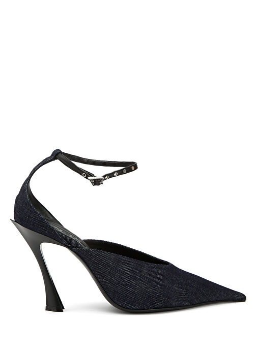 Lacivert Denim Topuklu Ayakkabı - Görsel 2
