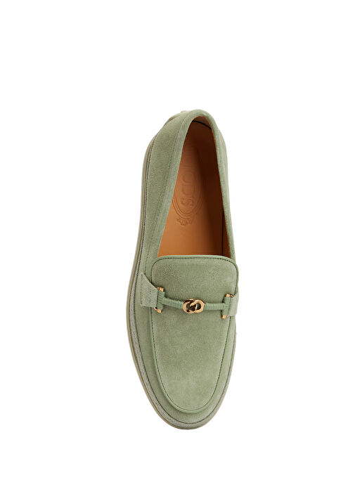 su Yeşili Kadın Deri Loafer - Görsel 5