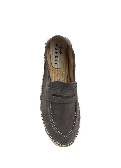Hamptons Gri Erkek Süet Loafer - Görsel 5