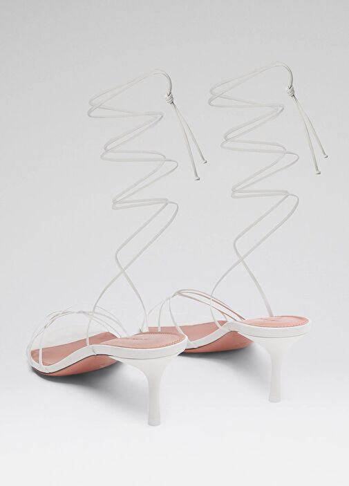 Beyaz Kadın Deri Sandalet - Görsel 4