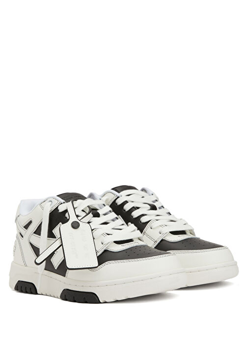 Siyah Beyaz Kadın Deri Sneaker - Görsel 3