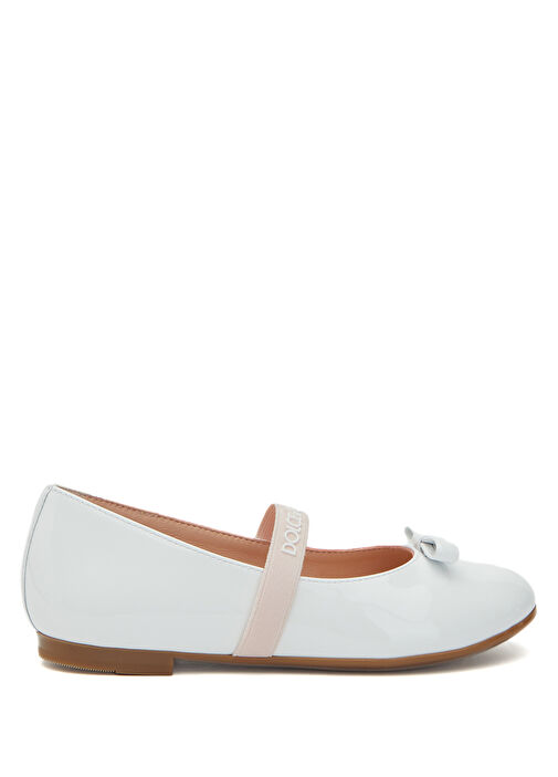 Beyaz Kız Çocuk Deri Babet - Görsel 2