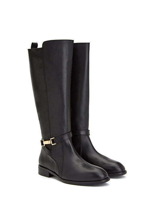 Siyah Kadın Deri Çizme - Görsel 3