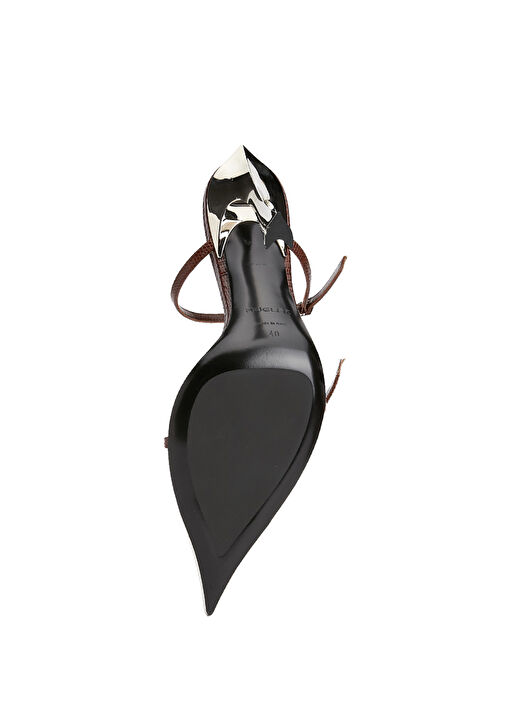 Kahverengi Kadın Deri Terlik - Görsel 6