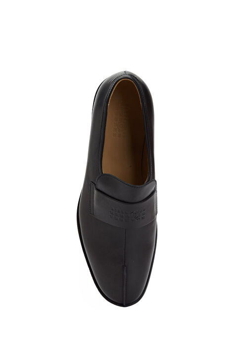 Siyah Logolu Erkek Deri Loafer - Görsel 5