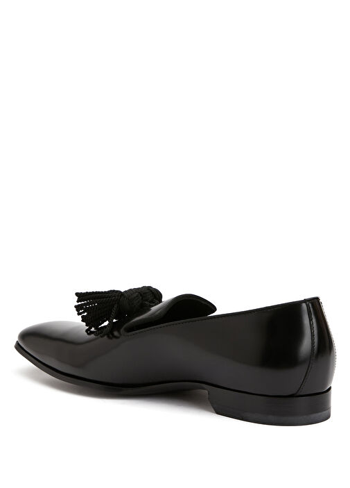 Siyah Püsküllü Erkek Deri Loafer - Görsel 4