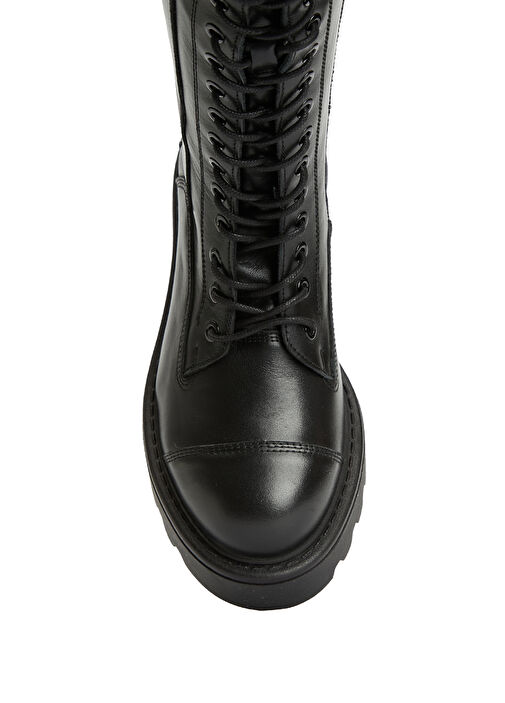 Siyah Kadın Deri Bot - Görsel 5