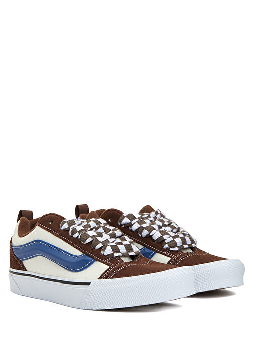 Knu Skool Kahverengi Beyaz Kadın Kanvas Sneaker - Görsel 3