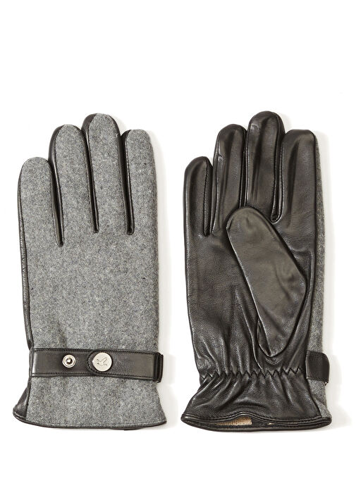 Grey Men s Leather Gloves